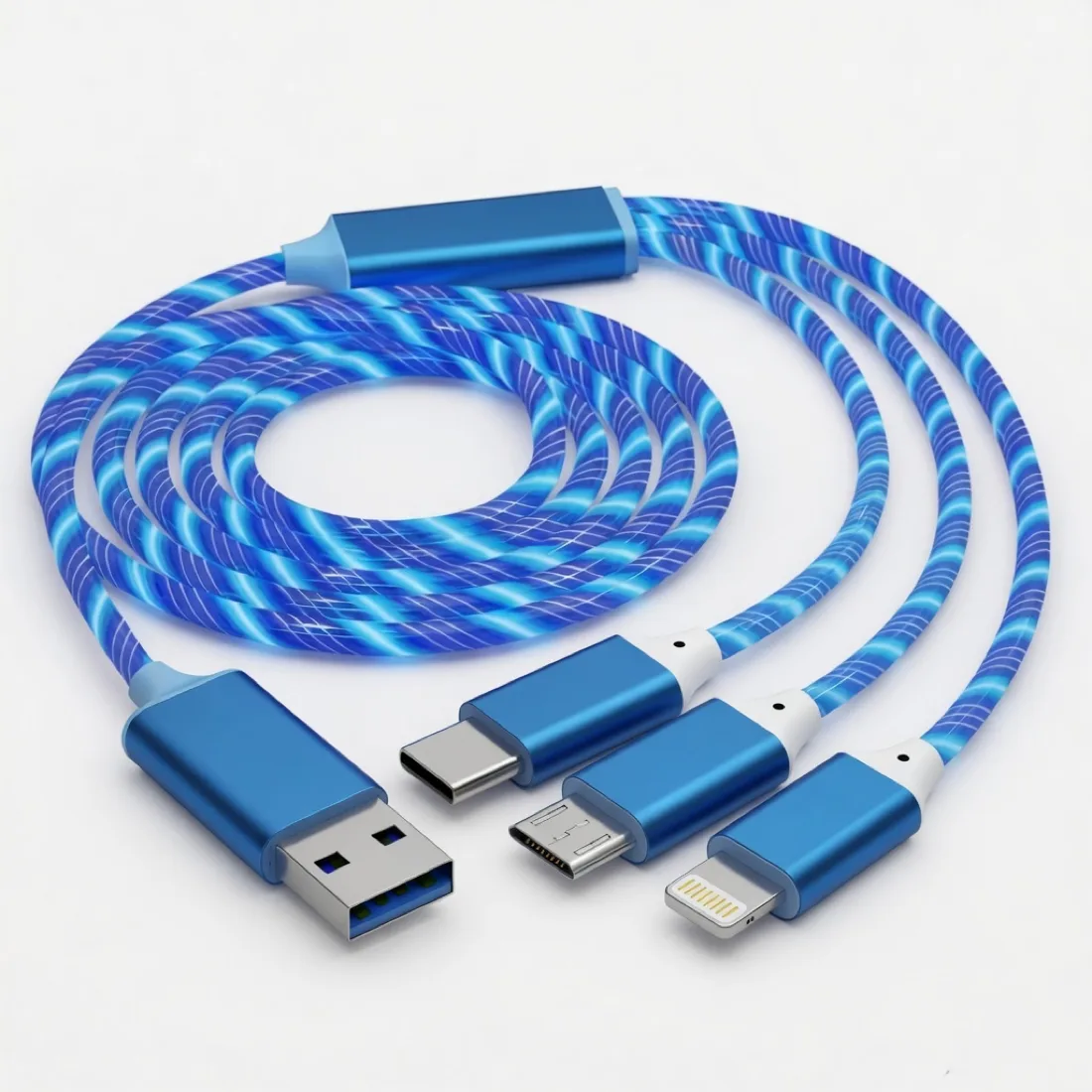 3-in-1 LED Charging Cable — The Cable