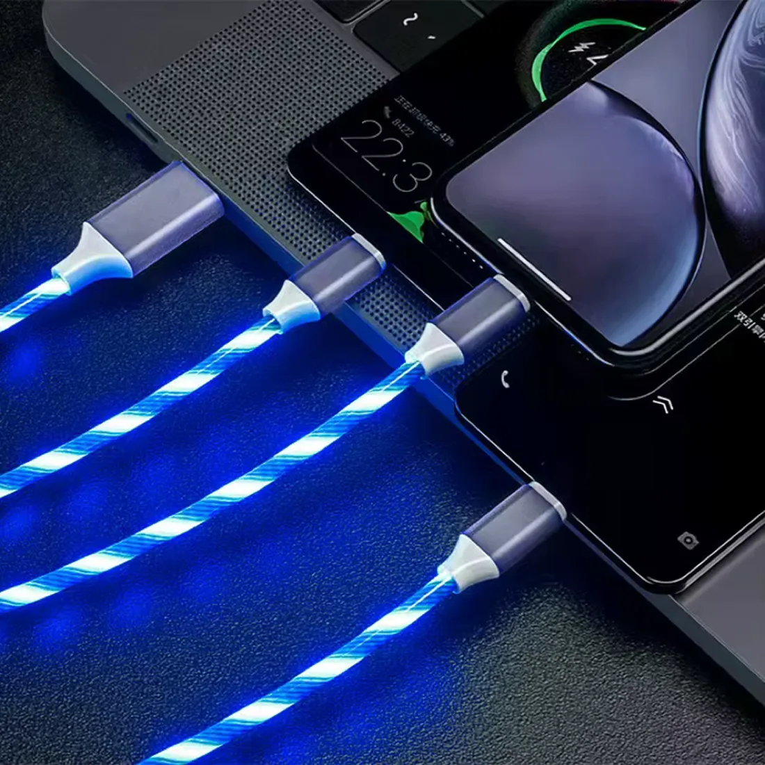 3-in-1 LED Charging Cable — Three At Once
