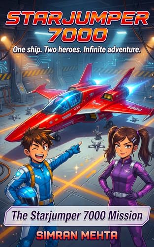 Book cover: The StarJumper 7000 Mission: One Ship, Two Heroes, Infinite Adventure by Simran Mehta — Nonu Ventures