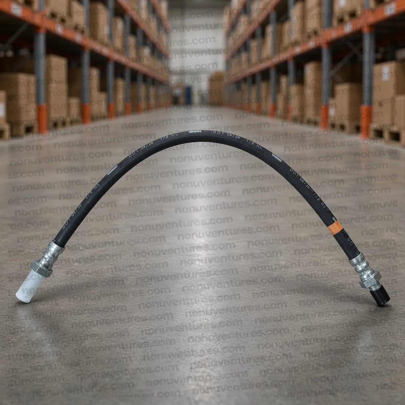 0011631 Brake Hose Rear / Manguera de Freno Trasera | Mahindra CJ340 OEM | Nonu Ventures Brake Hose Rear / Manguera de Freno Trasera product photo — Mahindra OEM 0011631 for Mahindra CJ340 — Nonu Ventures