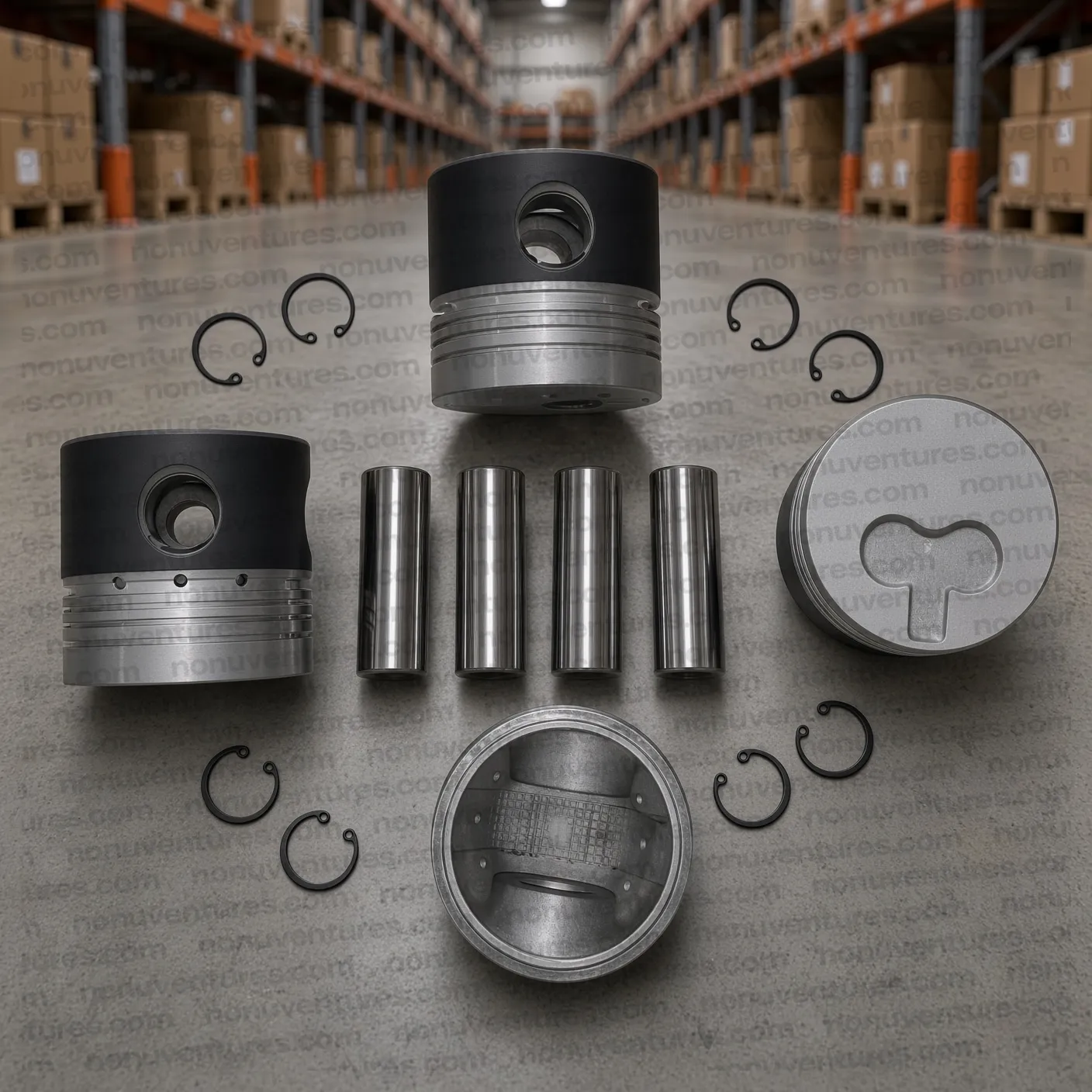 Piston Set STD | Mahindra CJ340 | Nonu Ventures Piston Set STD product photo for Mahindra CJ340 — Nonu Ventures