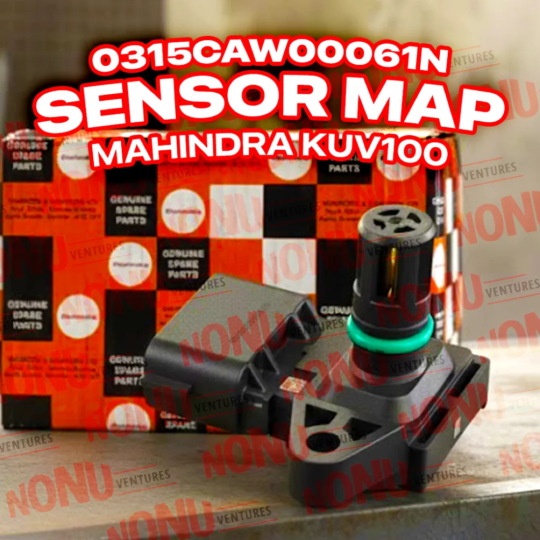 0315CAW00061N Sensor MAP | Mahindra KUV100 OEM | Nonu Ventures Sensor MAP product photo — Mahindra OEM 0315CAW00061N for Mahindra KUV100 — Nonu Ventures