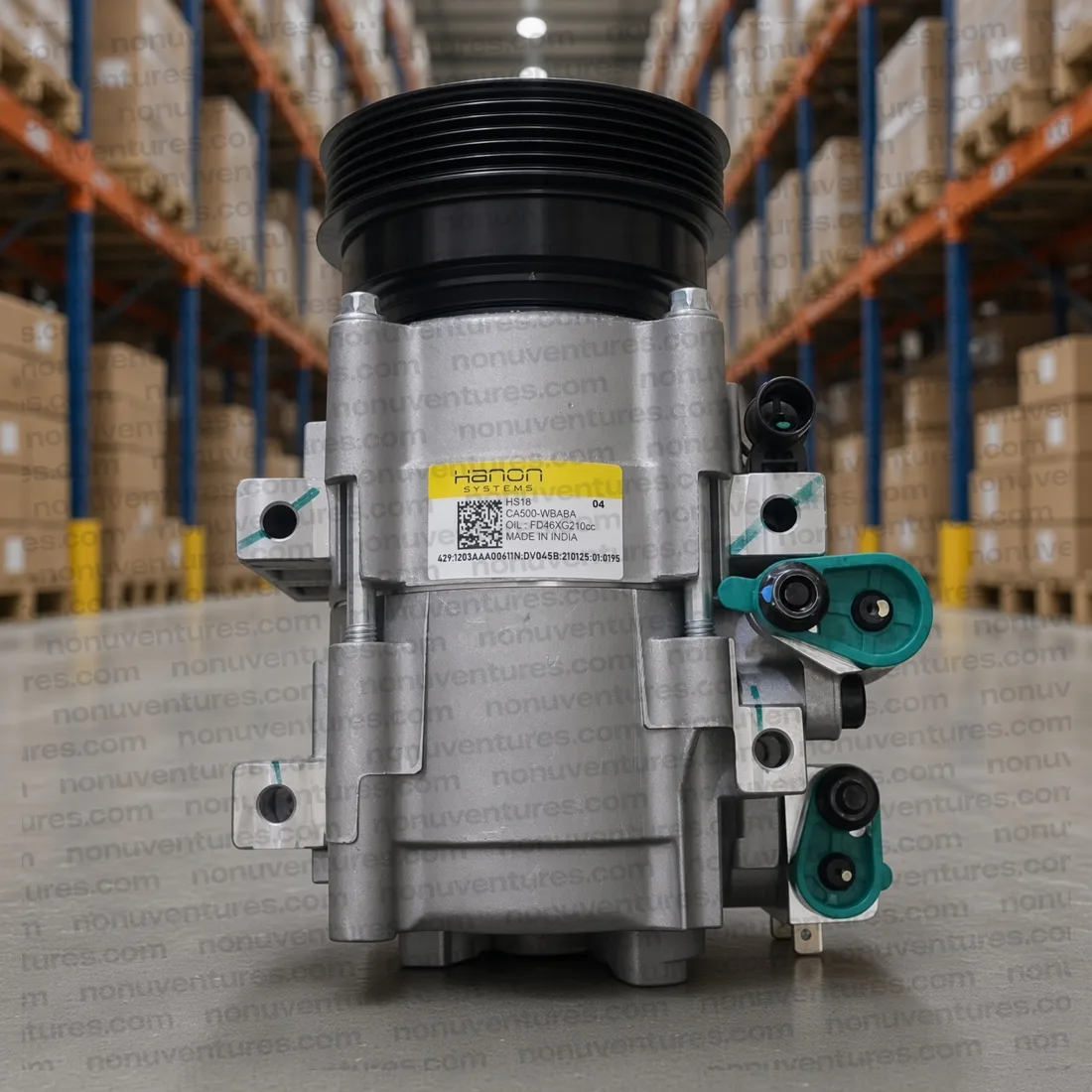 AC Compressor product photo — Mahindra OEM 1203AAA00611N for Mahindra XUV500 — Nonu Ventures
