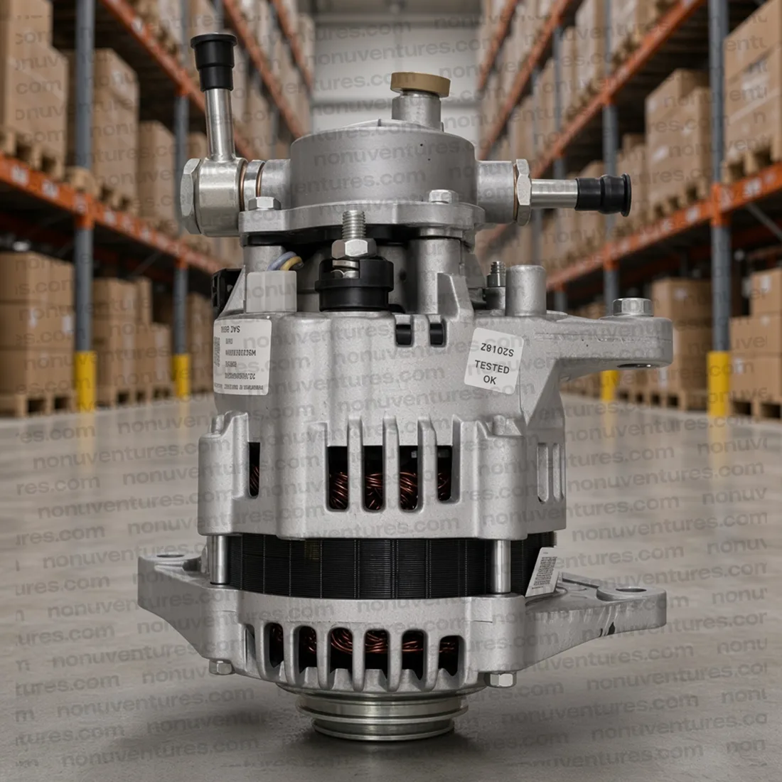 1402AA3232N Alternator Assembly (Lucas) | Mahindra Scorpio OEM | Nonu Ventures Alternator Assembly (Lucas) product photo — Mahindra OEM 1402AA3232N for Mahindra Scorpio — Nonu Ventures