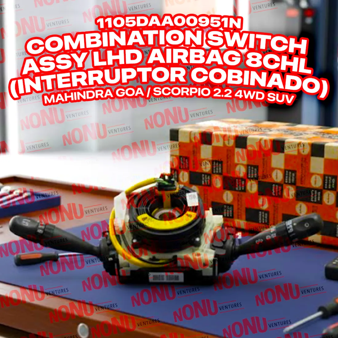 Combination Switch Assy product photo — Mahindra OEM 1105DAA00951N for Goa / Scorpio 4WD — Nonu Ventures
