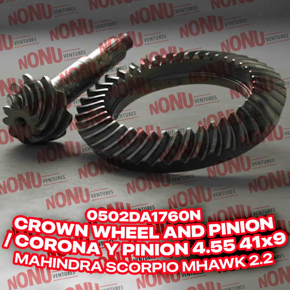 Crown Wheel & Pinion 4.55 (41×9) product photo — Mahindra OEM 0502DA1760N for Scorpio mHawk — Nonu Ventures
