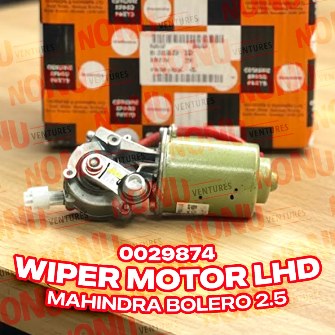 Wiper Motor LHD — Mahindra OEM 0029874