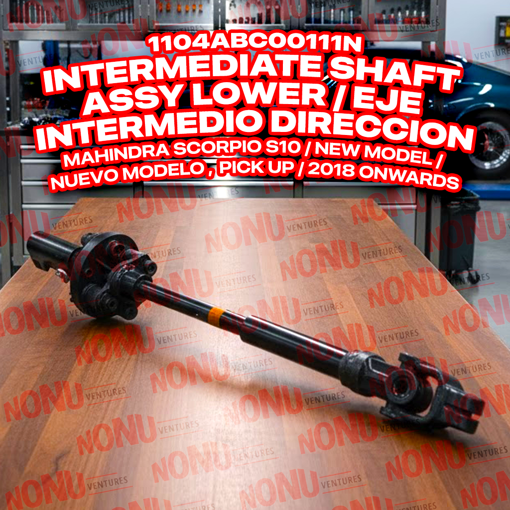 Intermediate Shaft Assy Lower product photo — Mahindra OEM 1104ABC00111N for Scorpio S10 & Pickup — Nonu Ventures