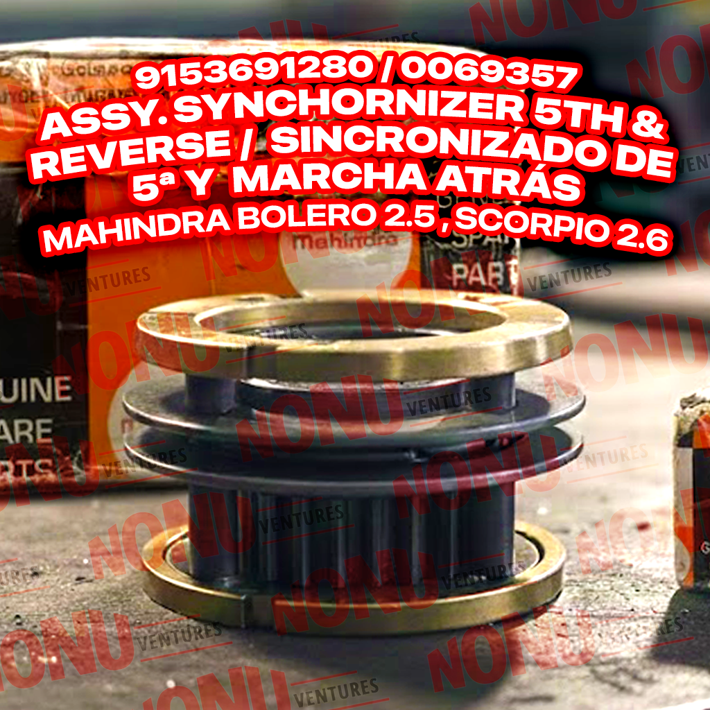 Assy Synchronizer 5th & Reverse product photo — Mahindra OEM 9153691280 for Bolero & Scorpio — Nonu Ventures